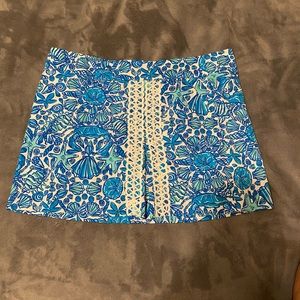 Lilly Pulitzer blue and white skort